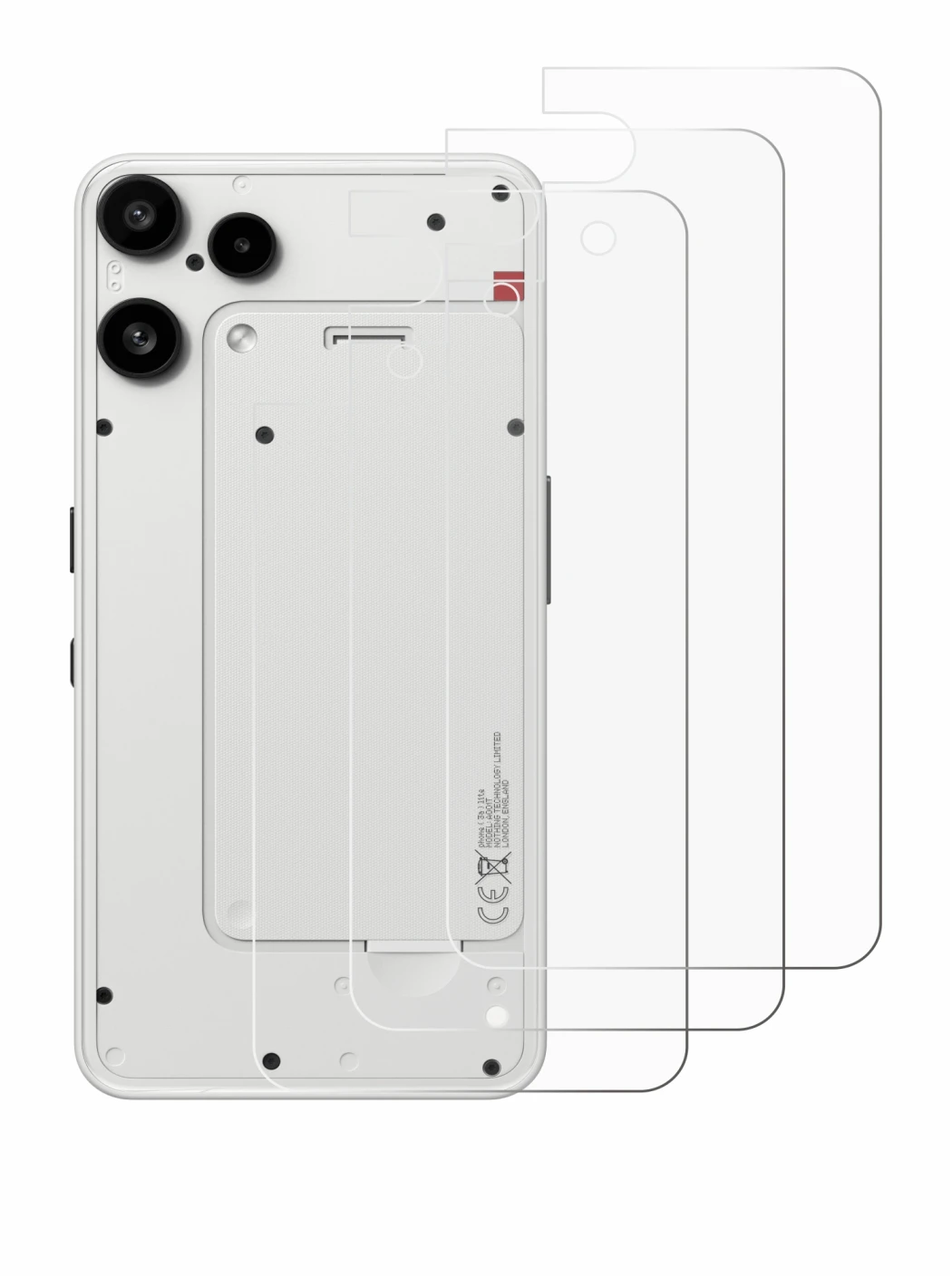 Image of the device Nothing Phone (3a) Lite (Back) with a wide variety of screen protectors.