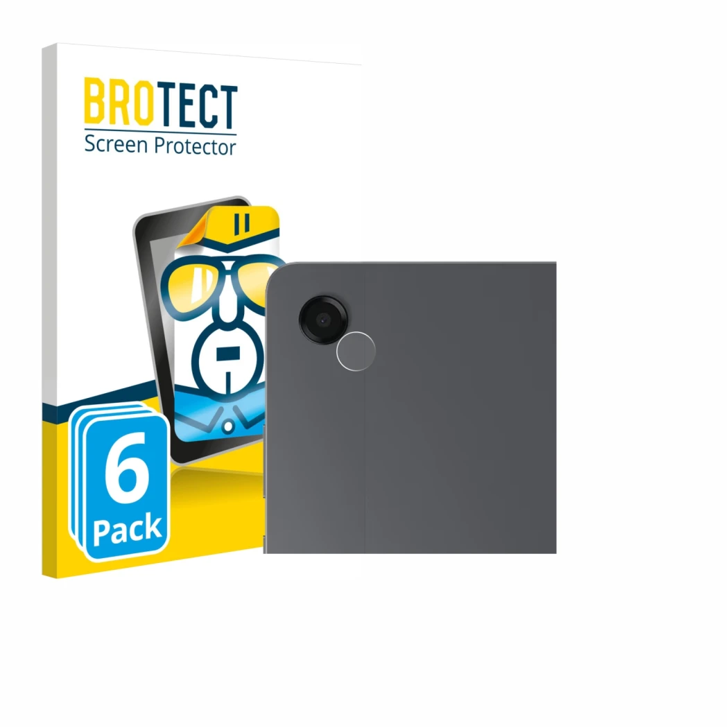 Front side of a product packaging with the brand logo BROTECT. Next to it is the device Samsung Galaxy Tab A11 Plus 5G 11