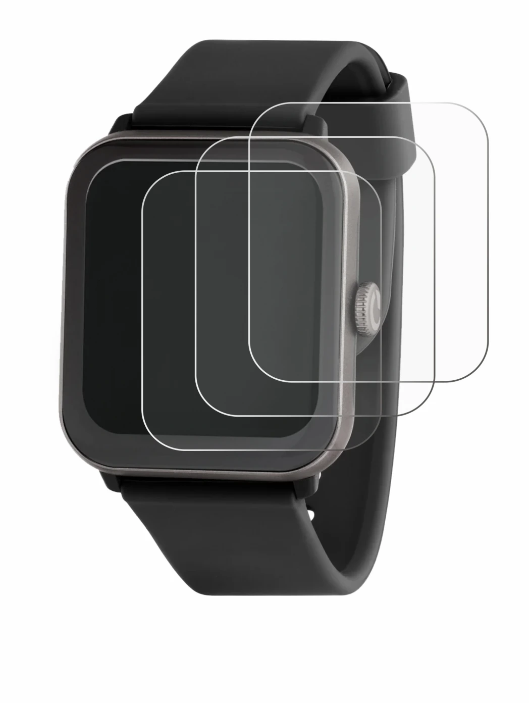 Image of the device Sector Smartwatch S-08 with a wide variety of screen protectors.