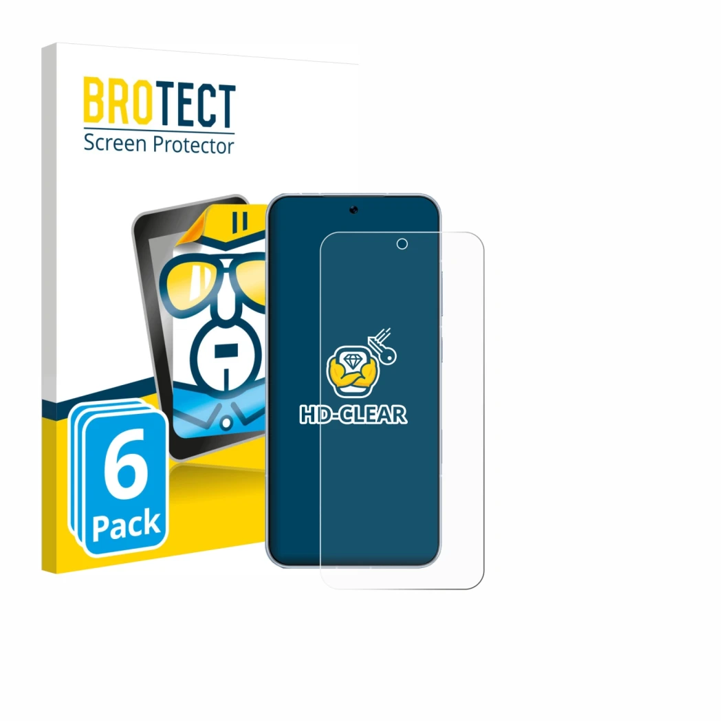 Front side of a product packaging with the brand logo BROTECT. Next to it is the device Honor Win RT shown with the correspond