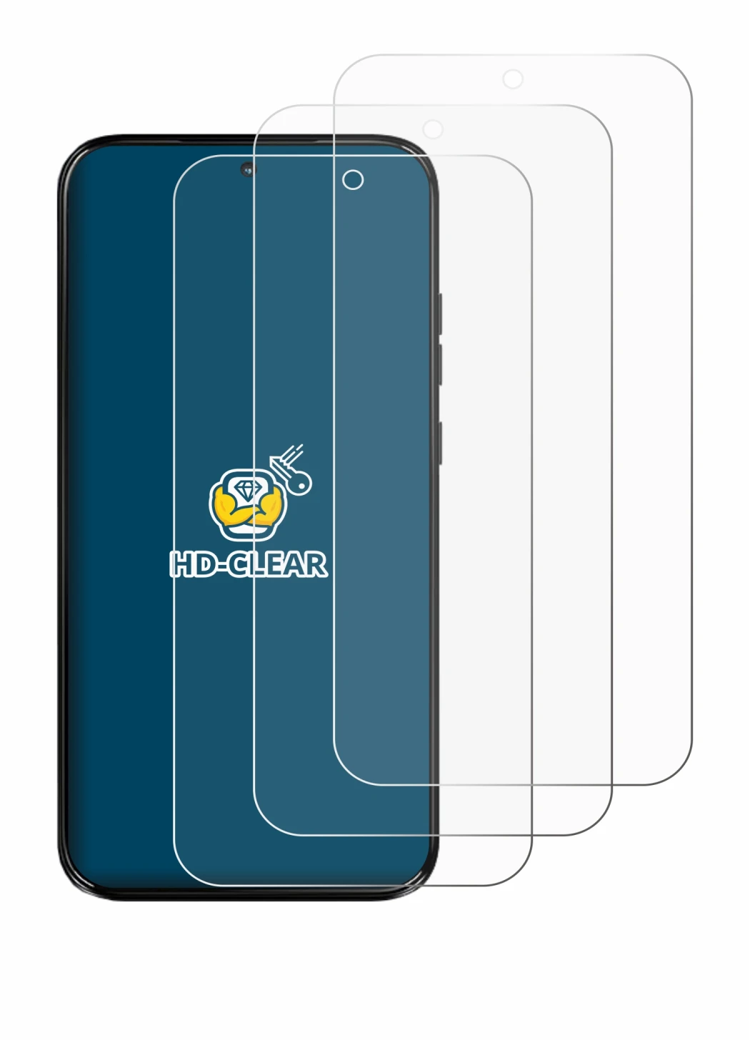 Image of the device Motorola Moto G67 with a wide variety of screen protectors.