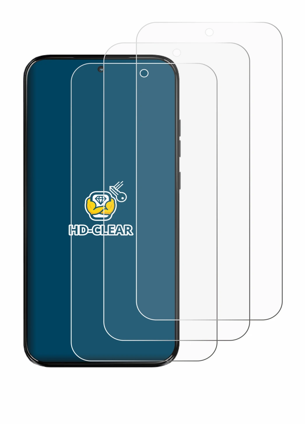 Image of the device Motorola Moto G77 with a wide variety of screen protectors.