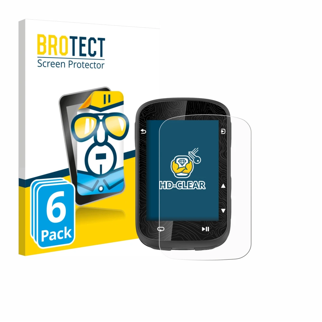 Front side of a product packaging with the brand logo BROTECT. Next to it is the device CooSpo CS600-BK shown with the corresp