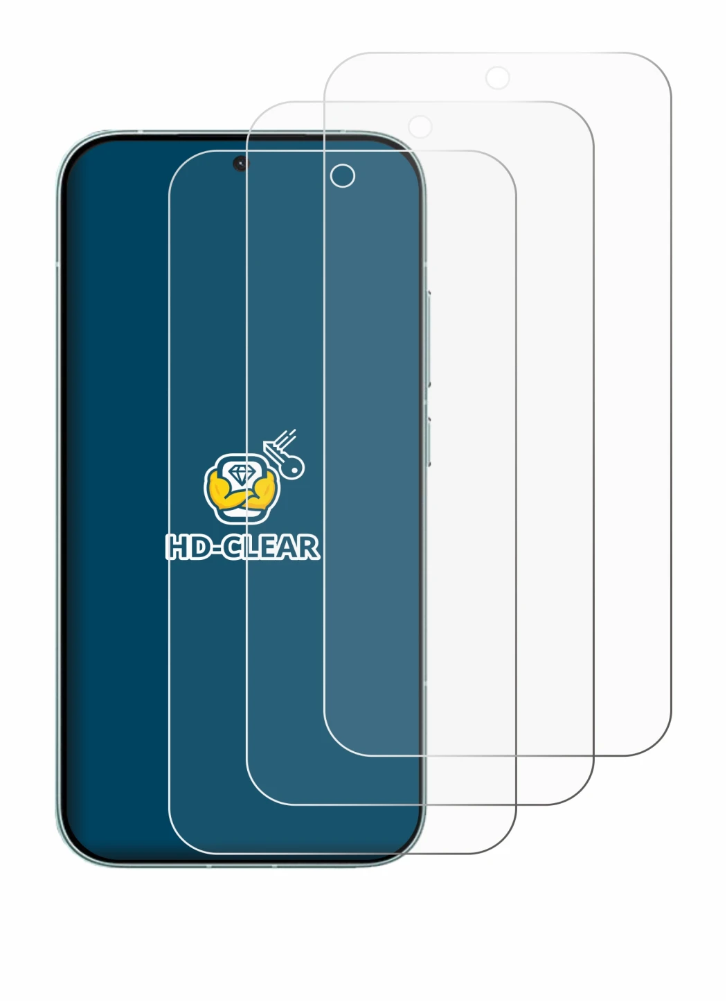 Image of the device Xiaomi Redmi Turbo 5 with a wide variety of screen protectors.