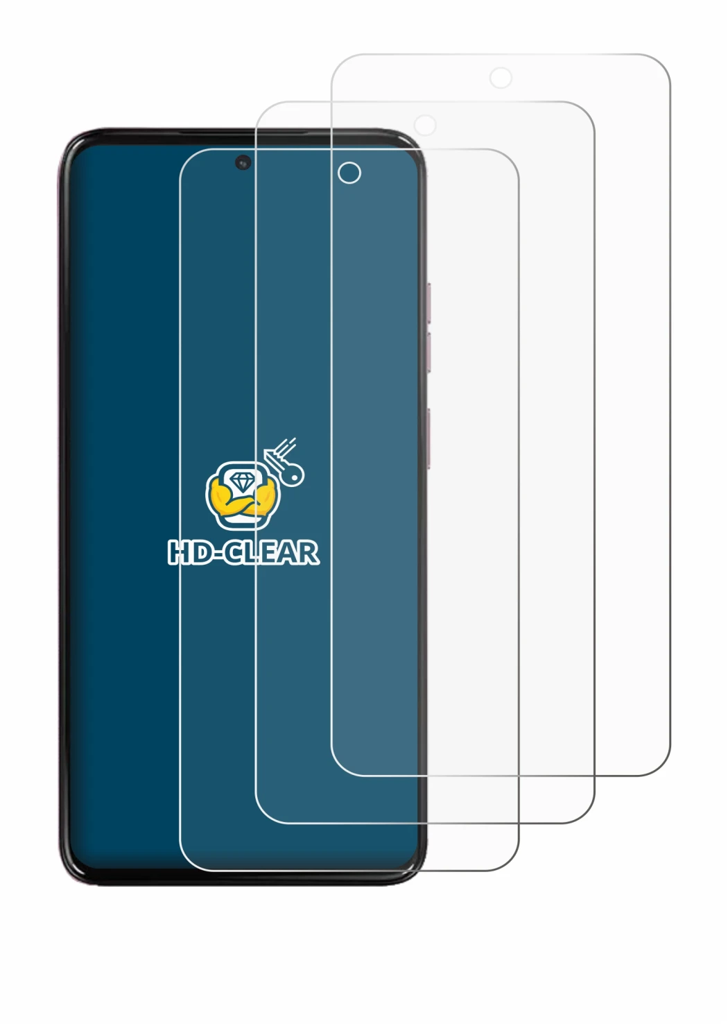 Image of the device Motorola Moto G17 Power with a wide variety of screen protectors.