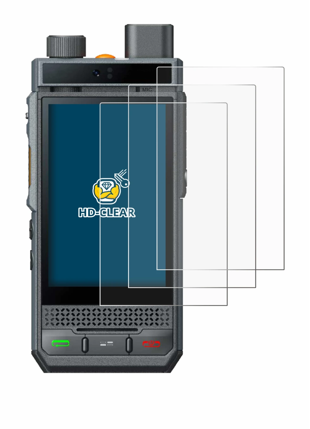 Image of the device Hytera P60 with a wide variety of screen protectors.