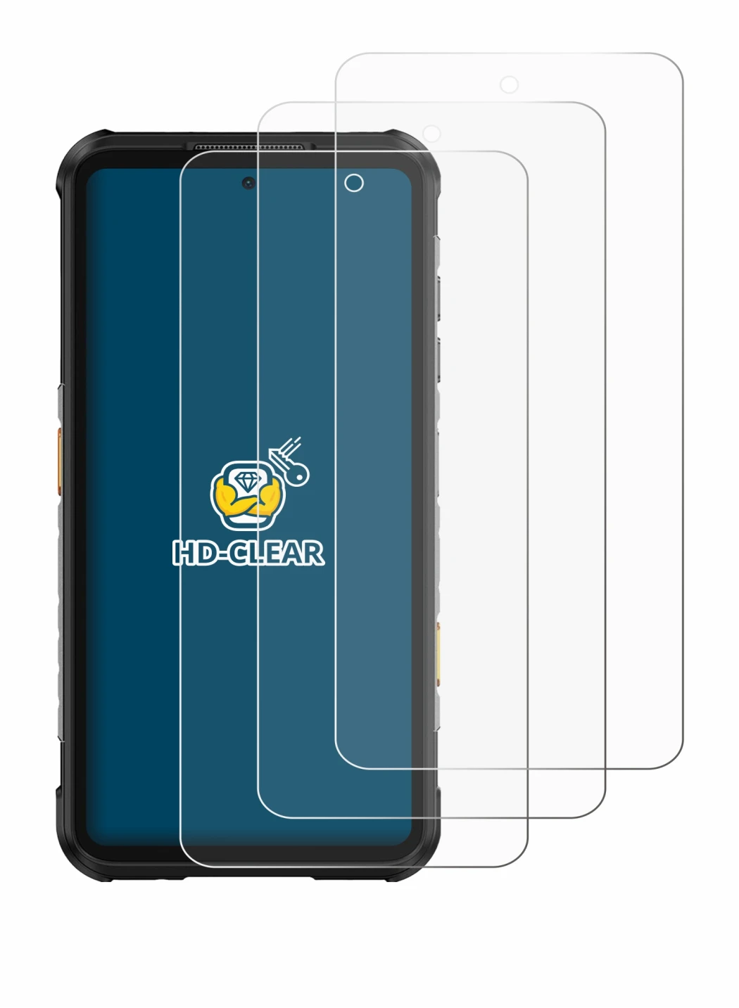 Image of the device Ulefone RugOne Xever 7 Pro with a wide variety of screen protectors.