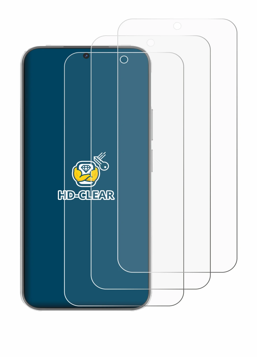 Image of the device Huawei Nova 15 with a wide variety of screen protectors.