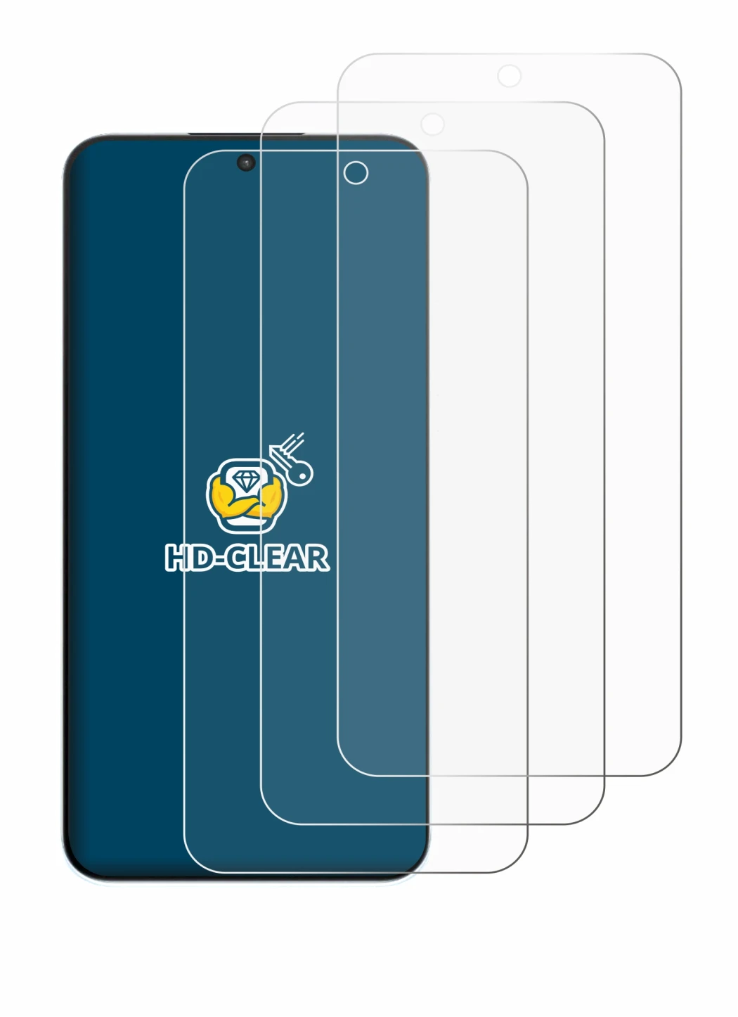 Image of the device Oppo A6s Pro with a wide variety of screen protectors.