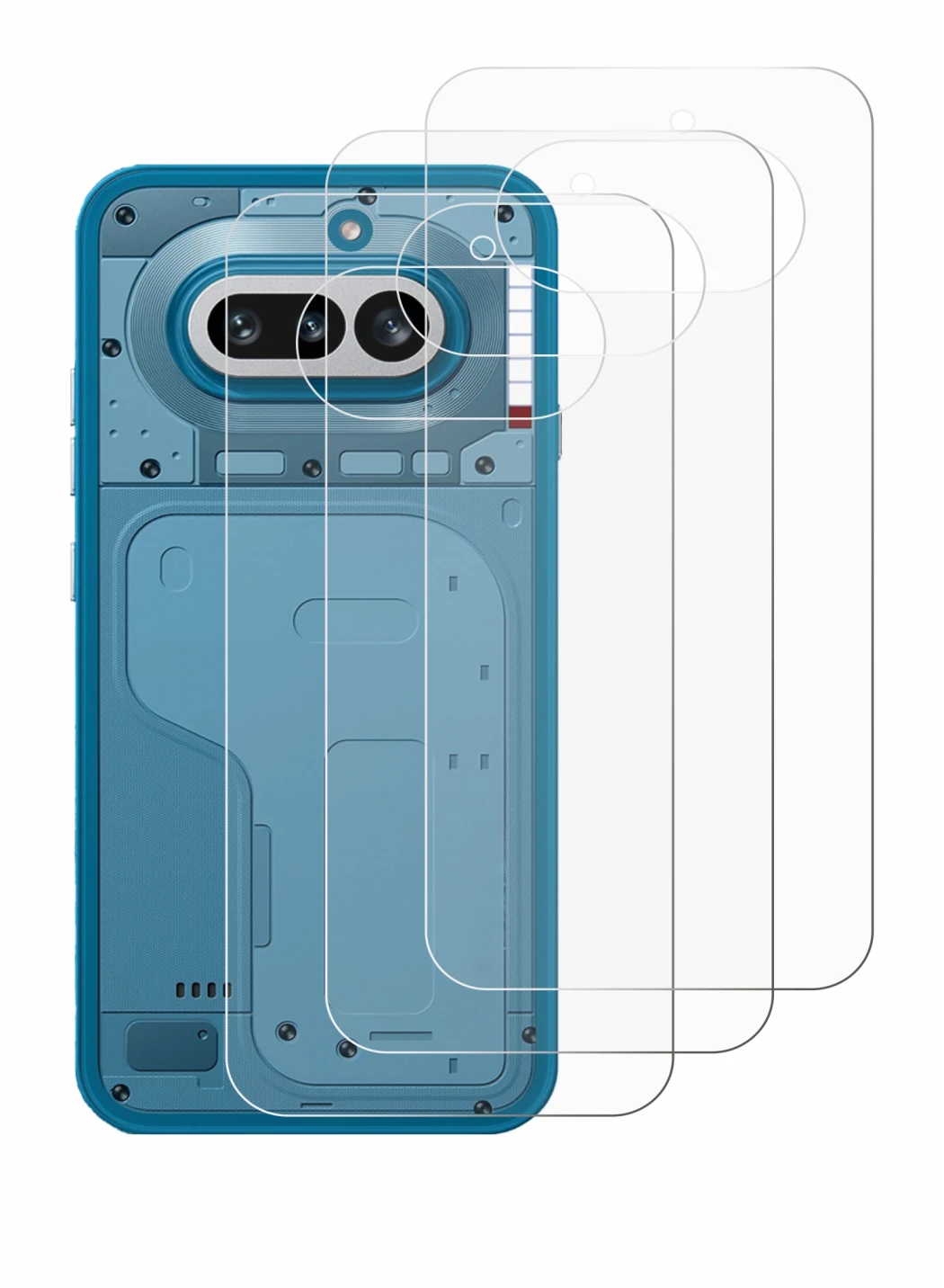 Image of the device Nothing Phone (4a) (Back) with a wide variety of screen protectors.