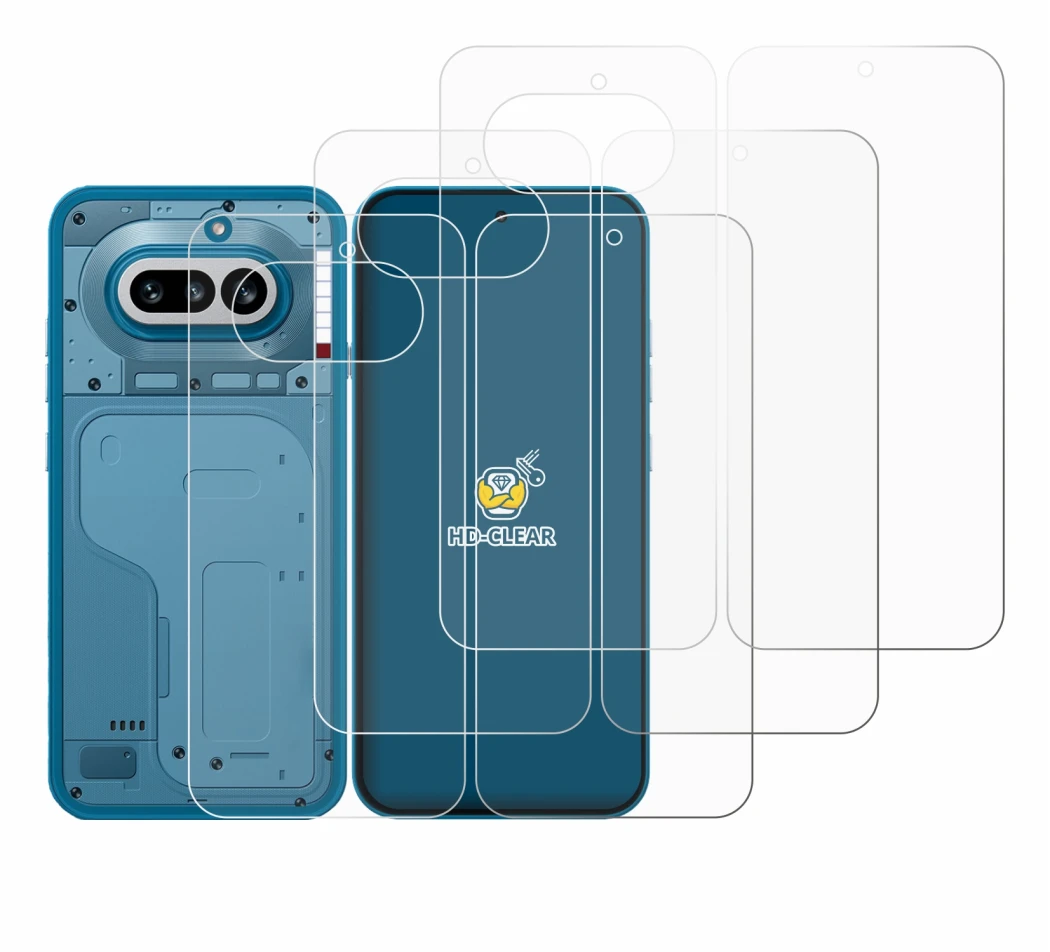 Image of the device Nothing Phone (4a) (Front+Back) with a wide variety of screen protectors.