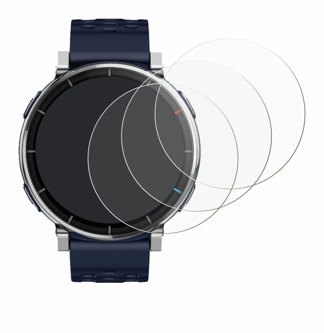 Image of the device Amazfit Active 3 Premium with a wide variety of screen protectors.