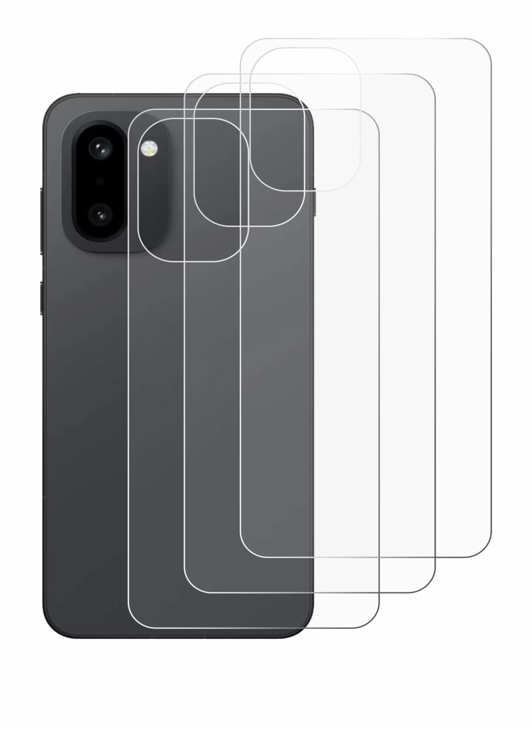 Image of the device OnePlus 15R (Back) with a wide variety of screen protectors.