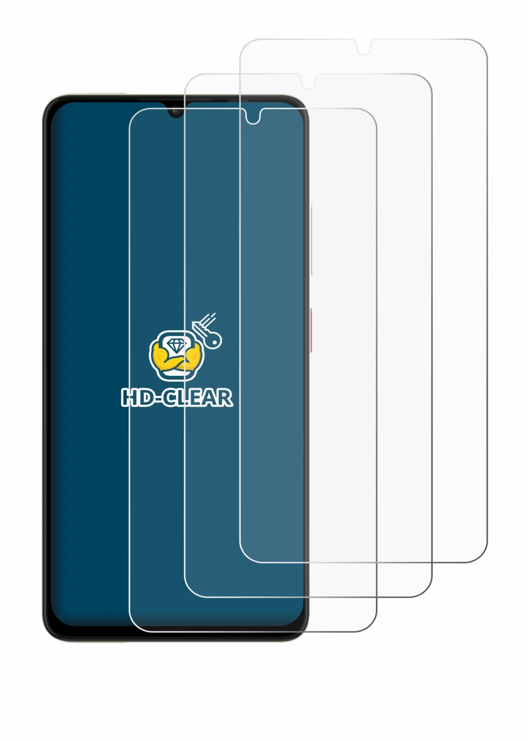 Image of the device ZTE Blade A76 with a wide variety of screen protectors.