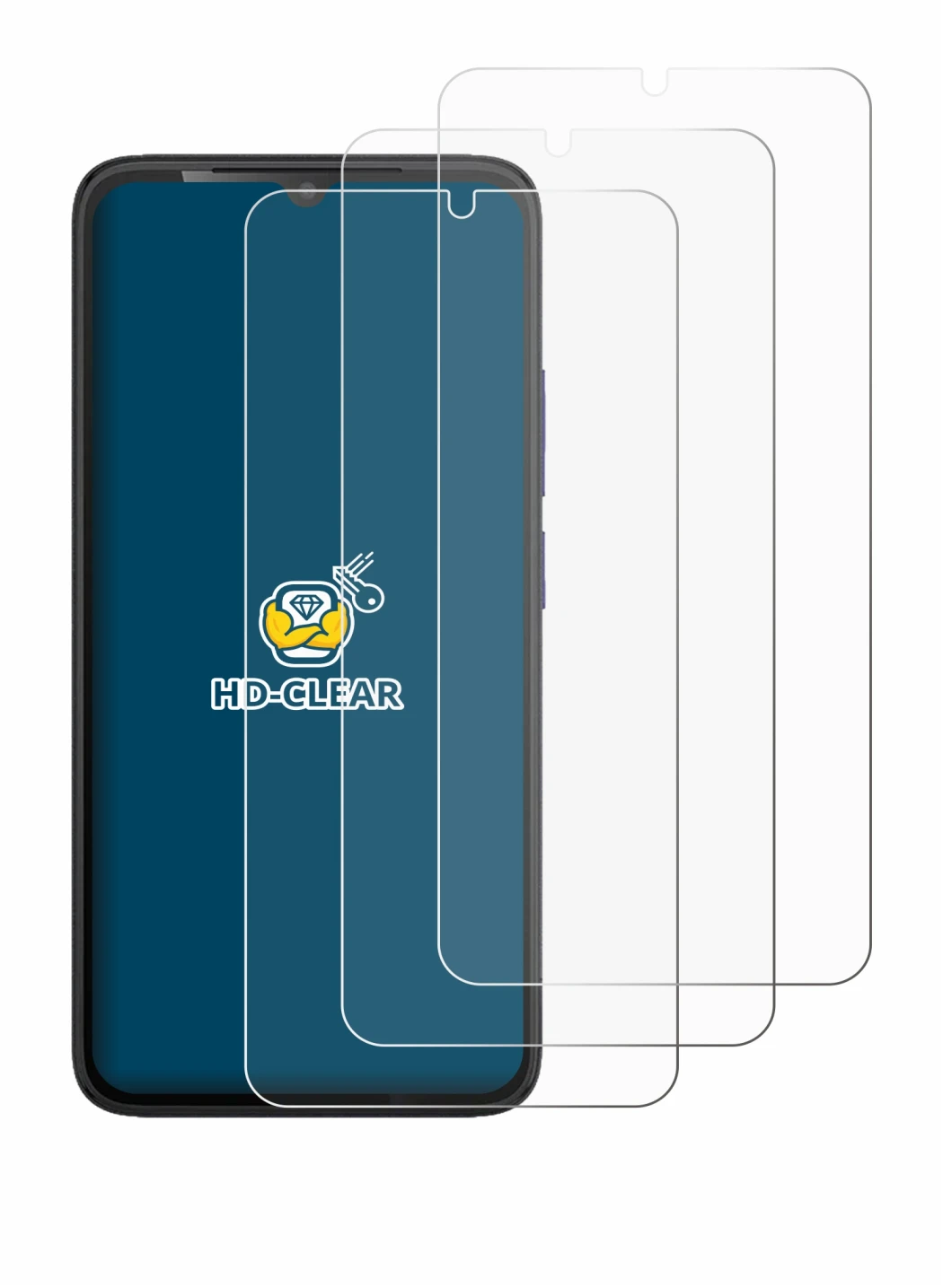 Image of the device TCL K70 SE with a wide variety of screen protectors.