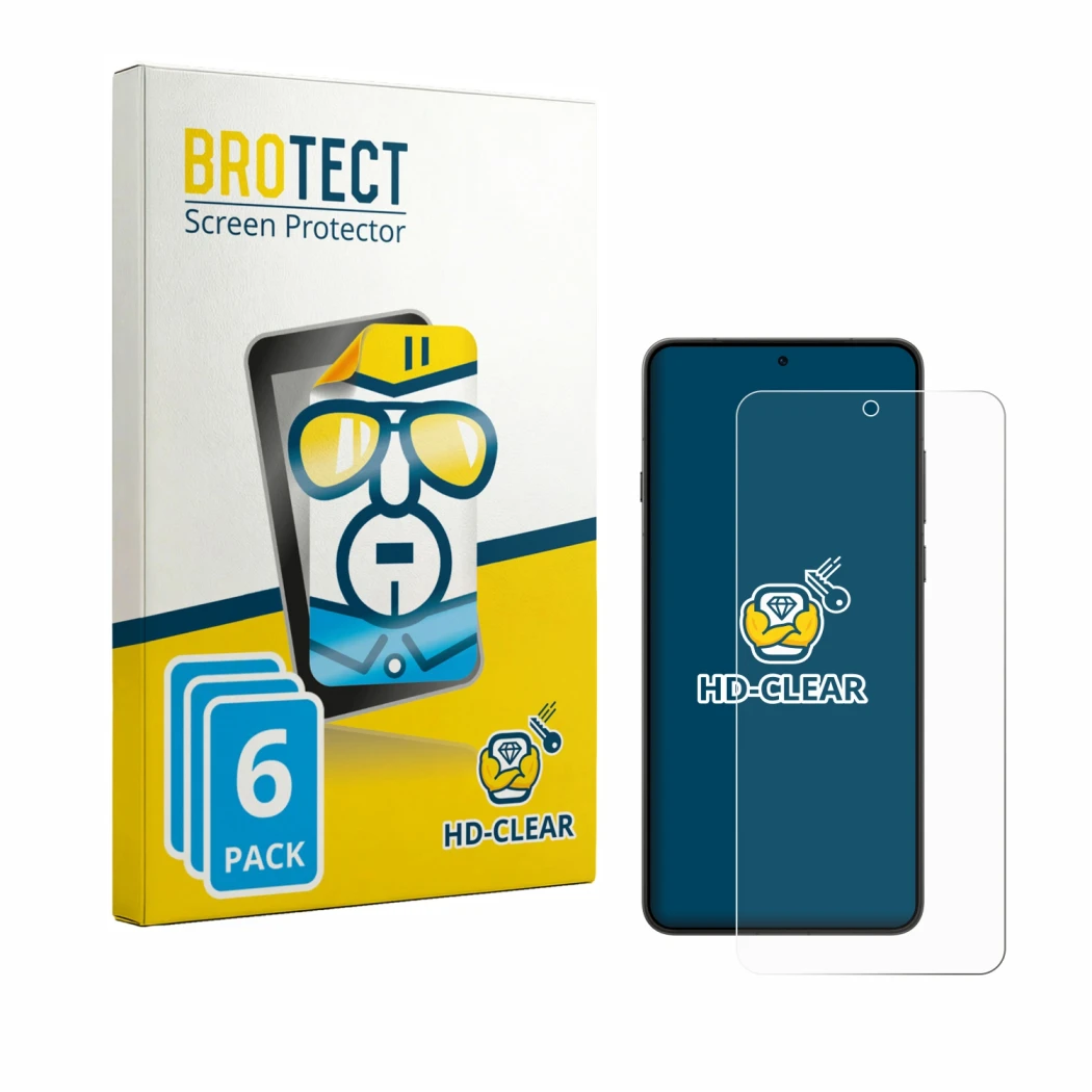 Front side of a product packaging with the brand logo BROTECT. Next to it is the device Oppo Find X9 Ultra shown with the corr