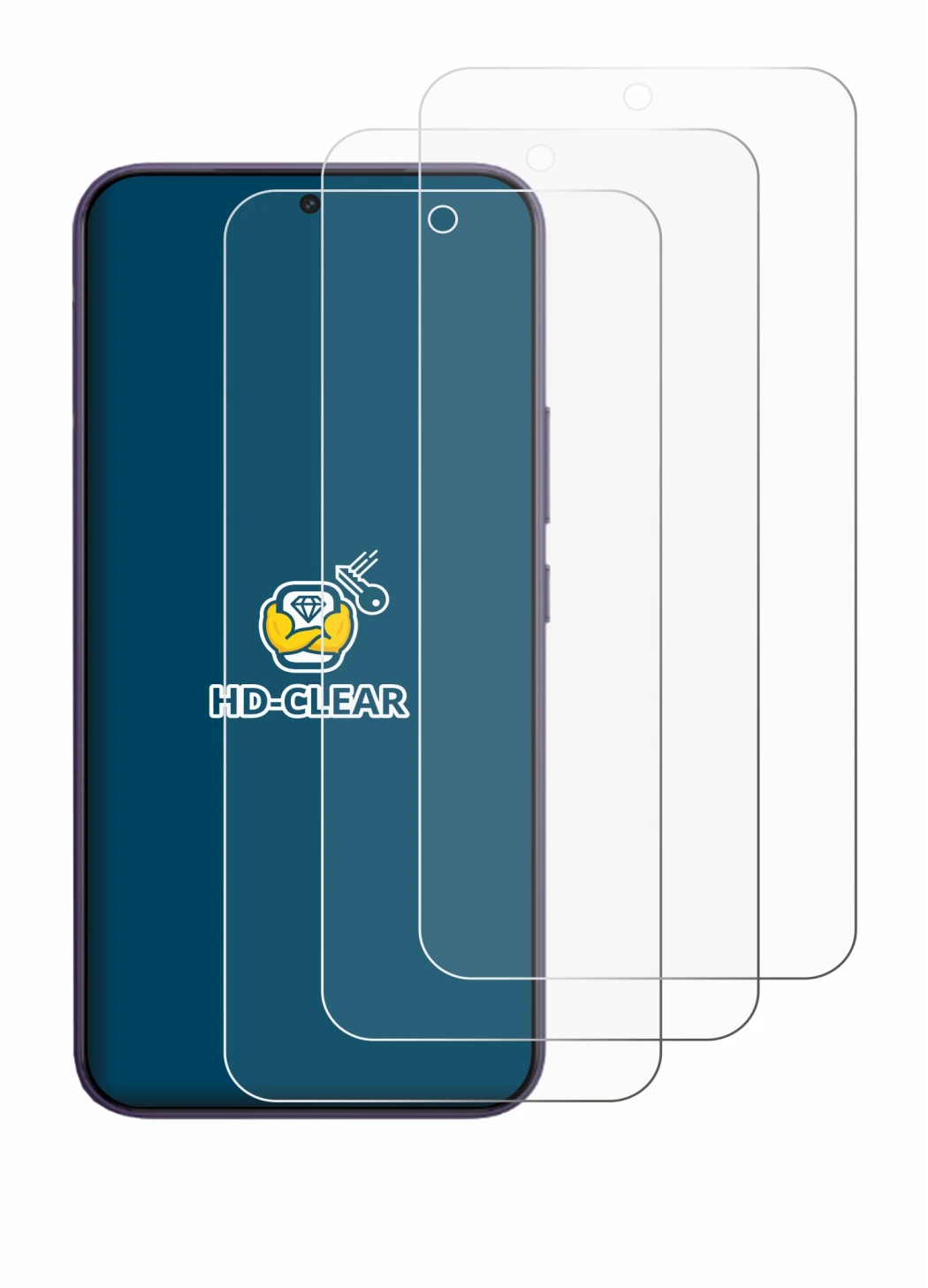 Image of the device Vivo Y600 Pro with a wide variety of screen protectors.