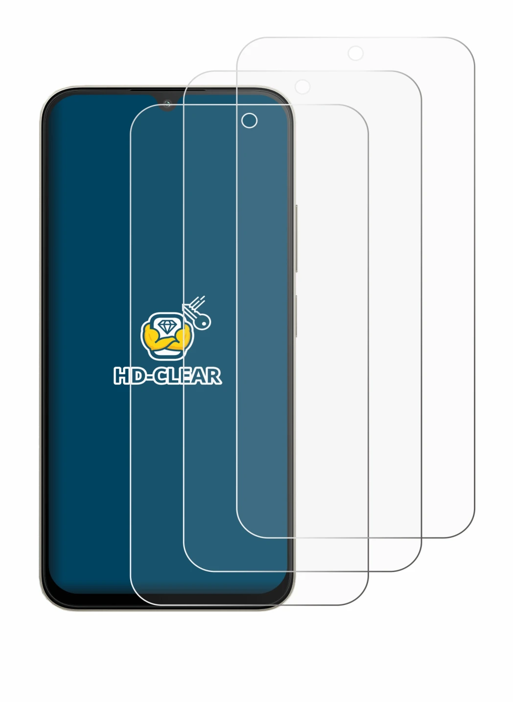 Image of the device Xiaomi Poco C81 Pro with a wide variety of screen protectors.