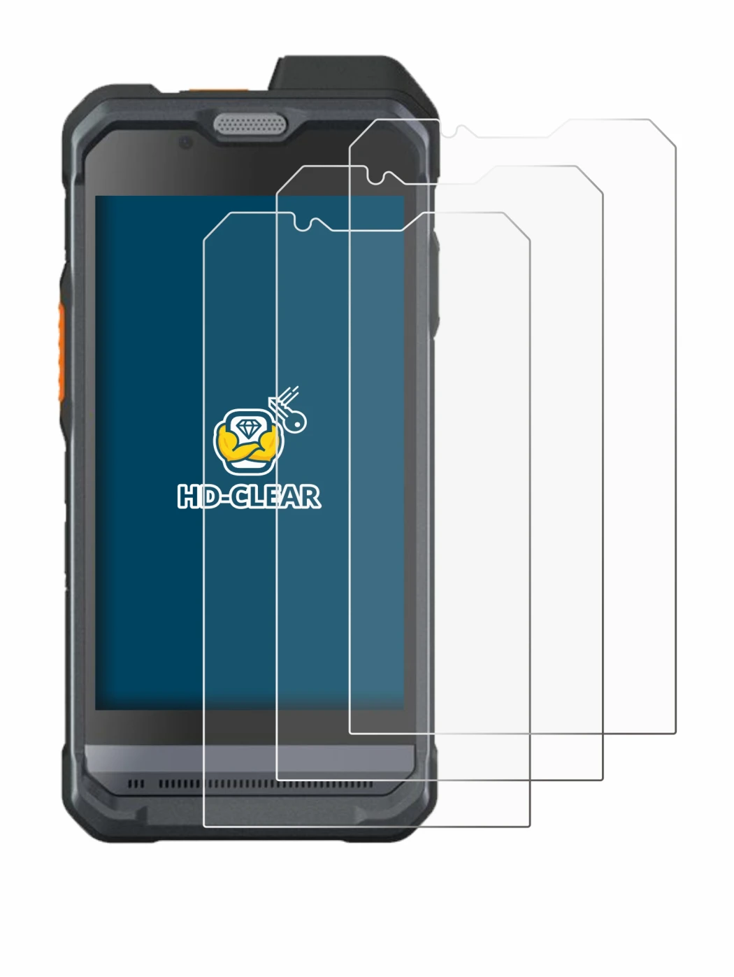 Image of the device Hytera PNC460 with a wide variety of screen protectors.