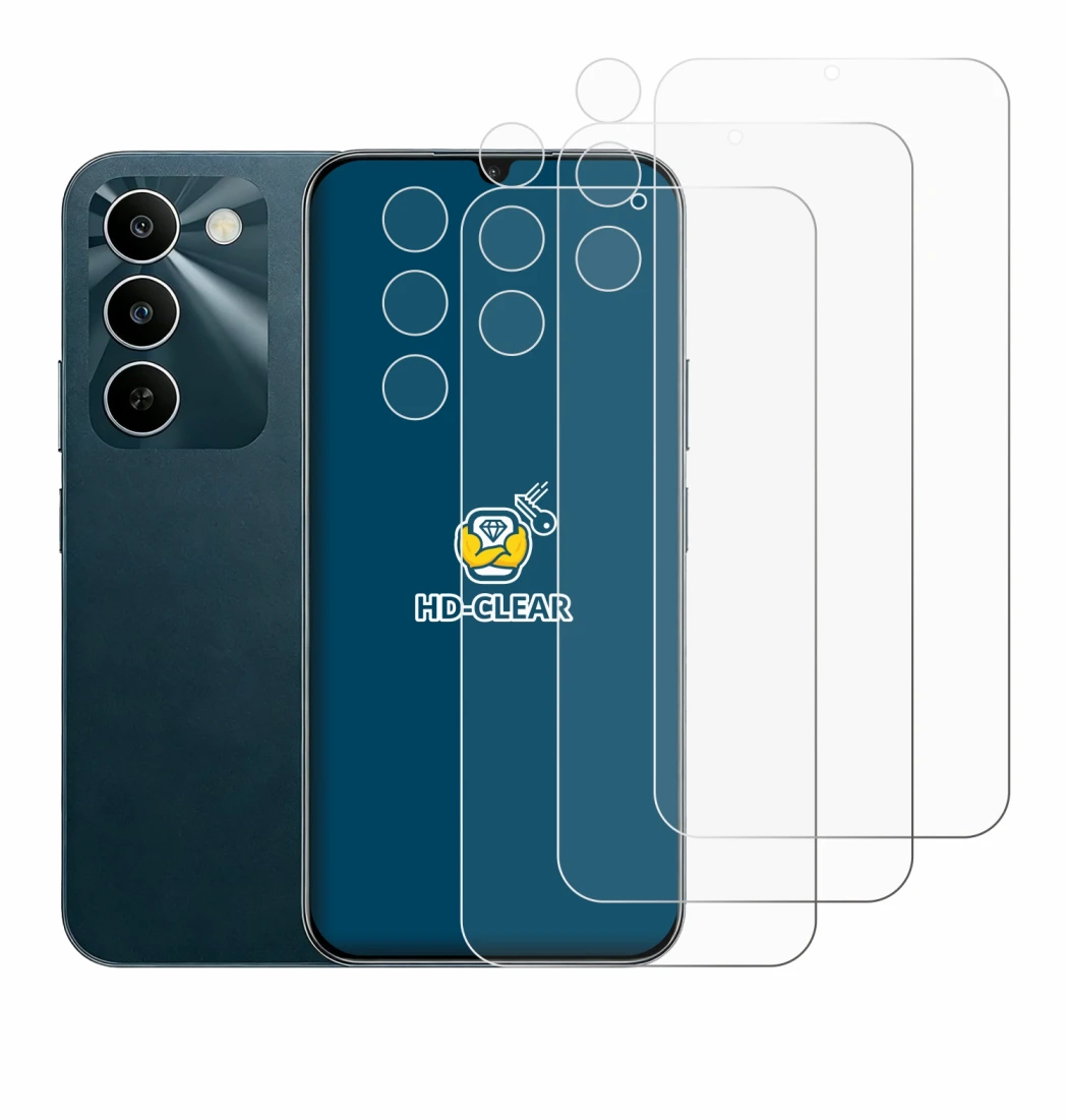 Image of the device realme C100 5G (Front+Camera) with a wide variety of screen protectors.