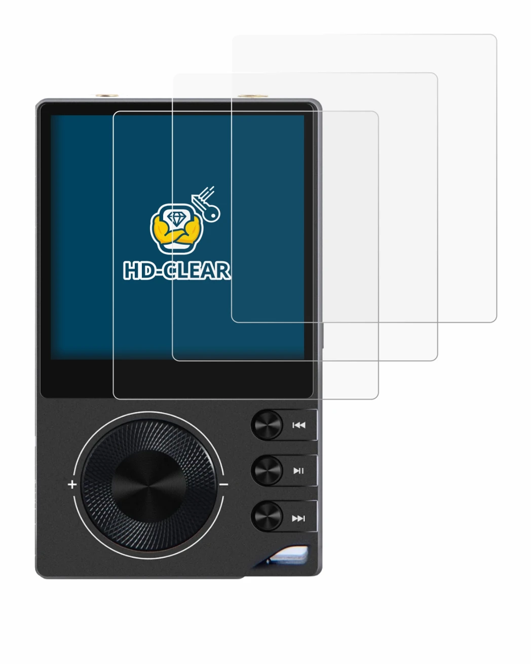 Image of the device Surfans F20 Pro with a wide variety of screen protectors.
