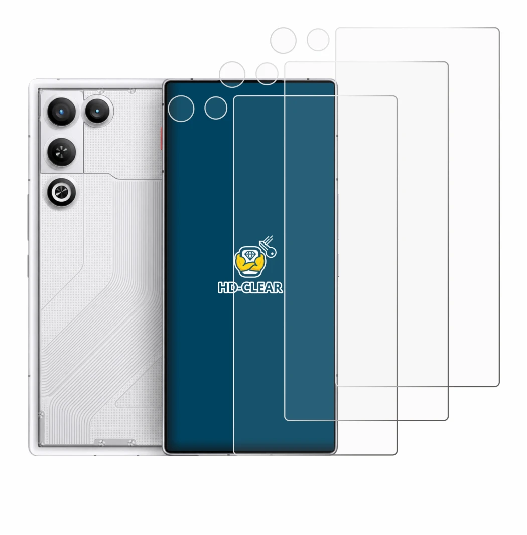 Image of the device ZTE Nubia Red Magic 11 Air (Front+Camera) with a wide variety of screen protectors.