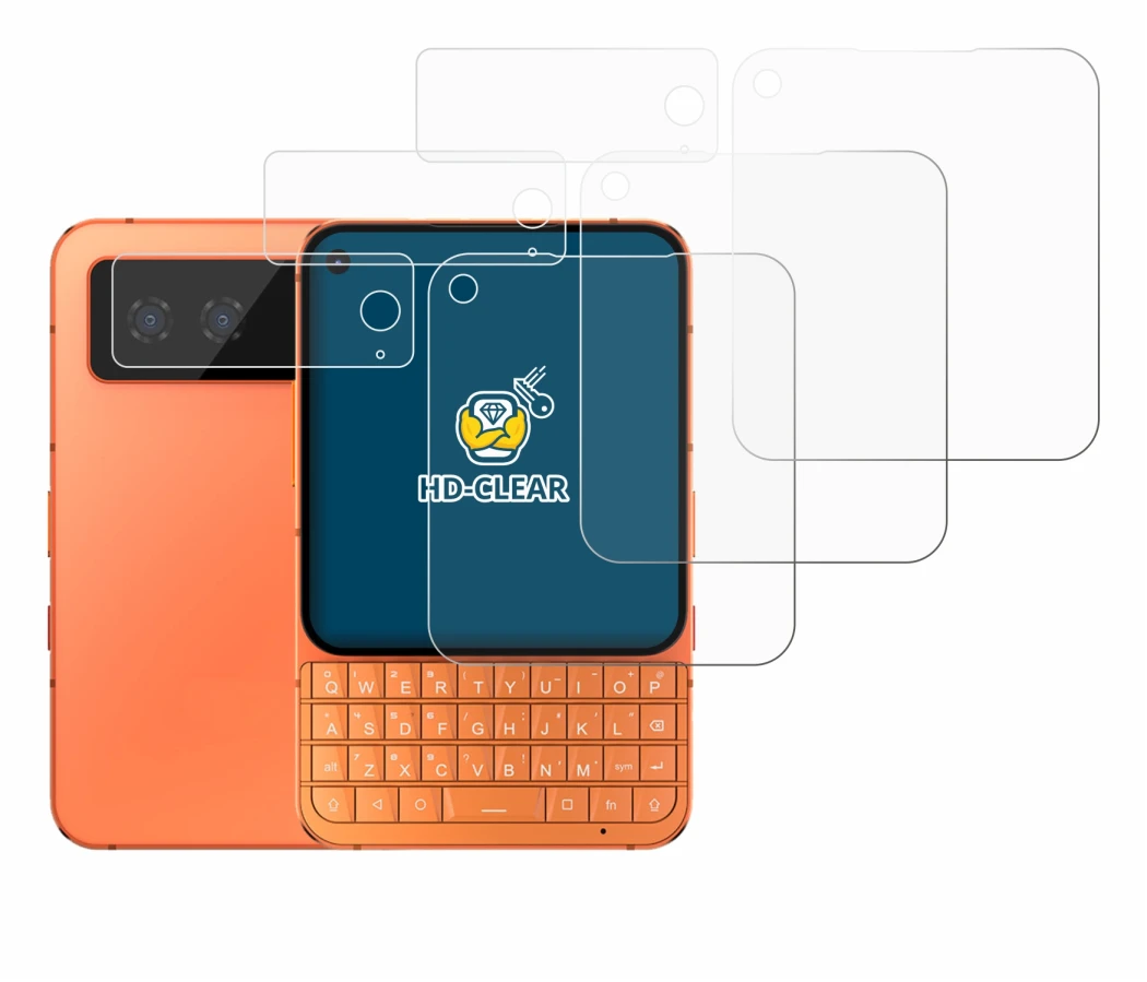 Image of the device Unihertz Titan 2 Elite (Front+Camera) with a wide variety of screen protectors.