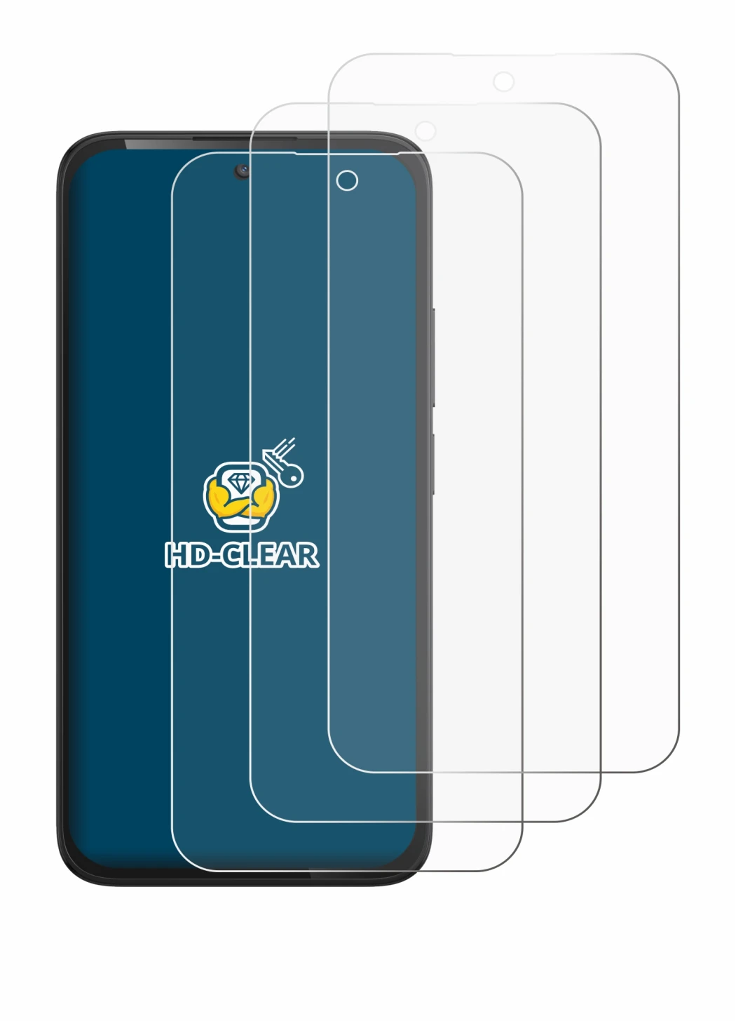 Image of the device TCL K70 4G with a wide variety of screen protectors.