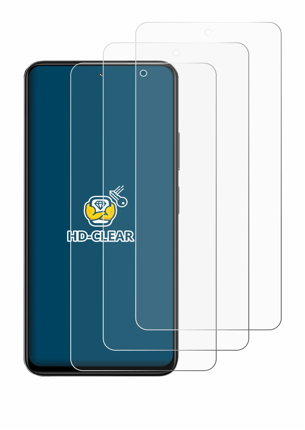 Image of the device Blackview Color 6 with a wide variety of screen protectors.