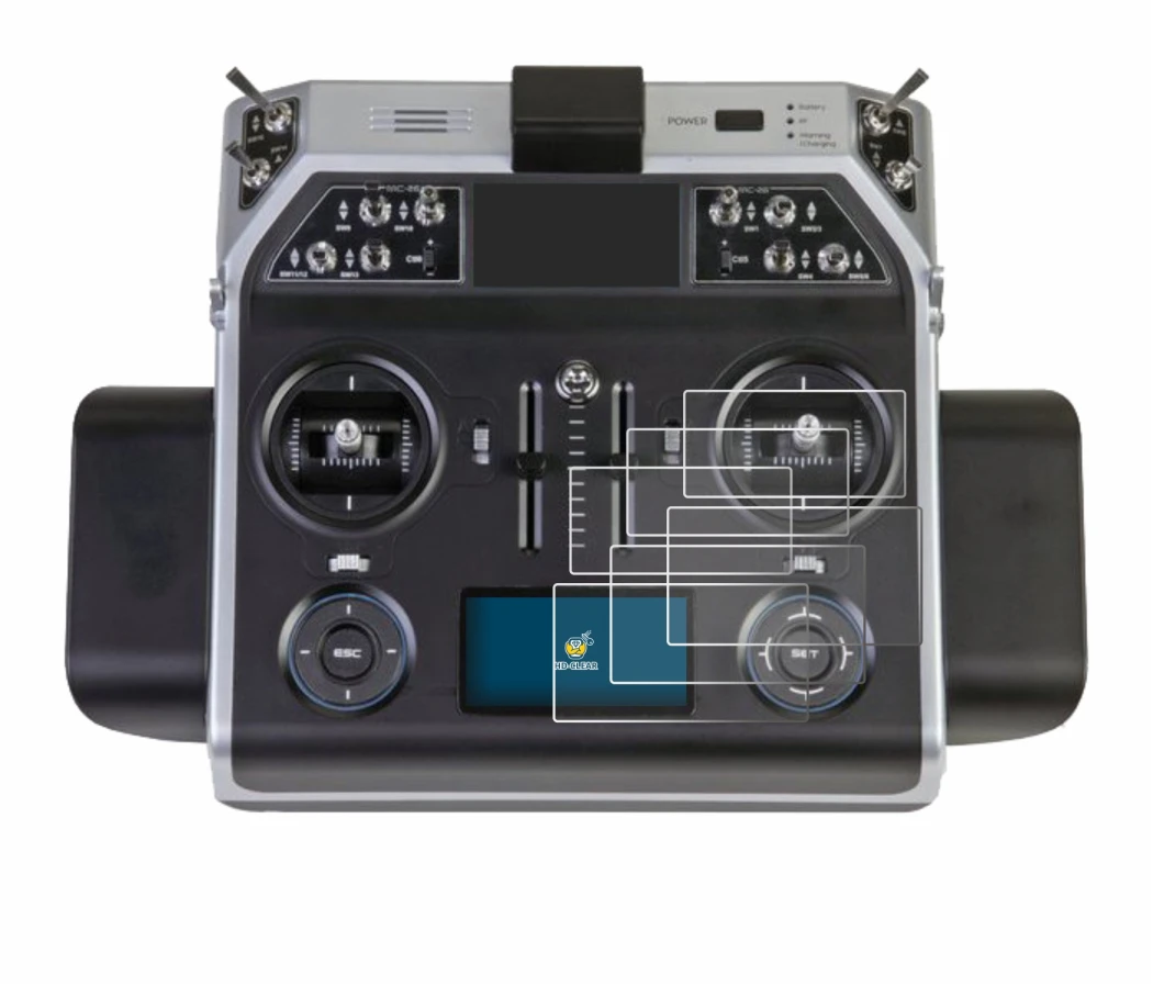 Image of the device Graupner MC-26 HOTT with a wide variety of screen protectors.