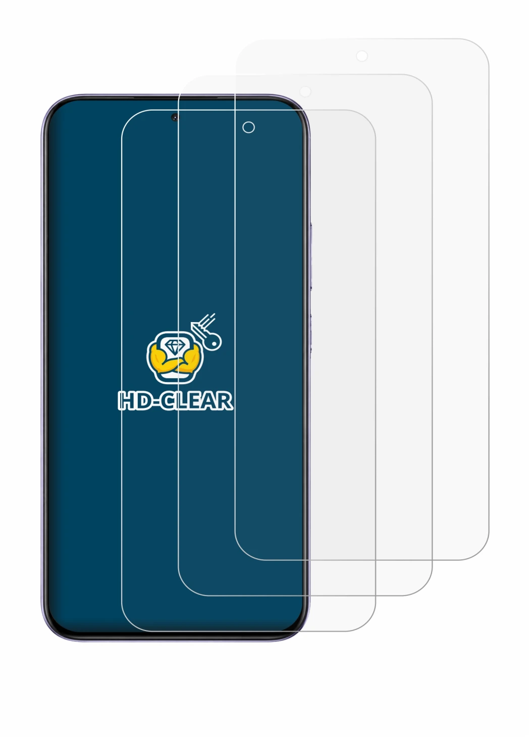 Image of the device realme P4R 5G with a wide variety of screen protectors.