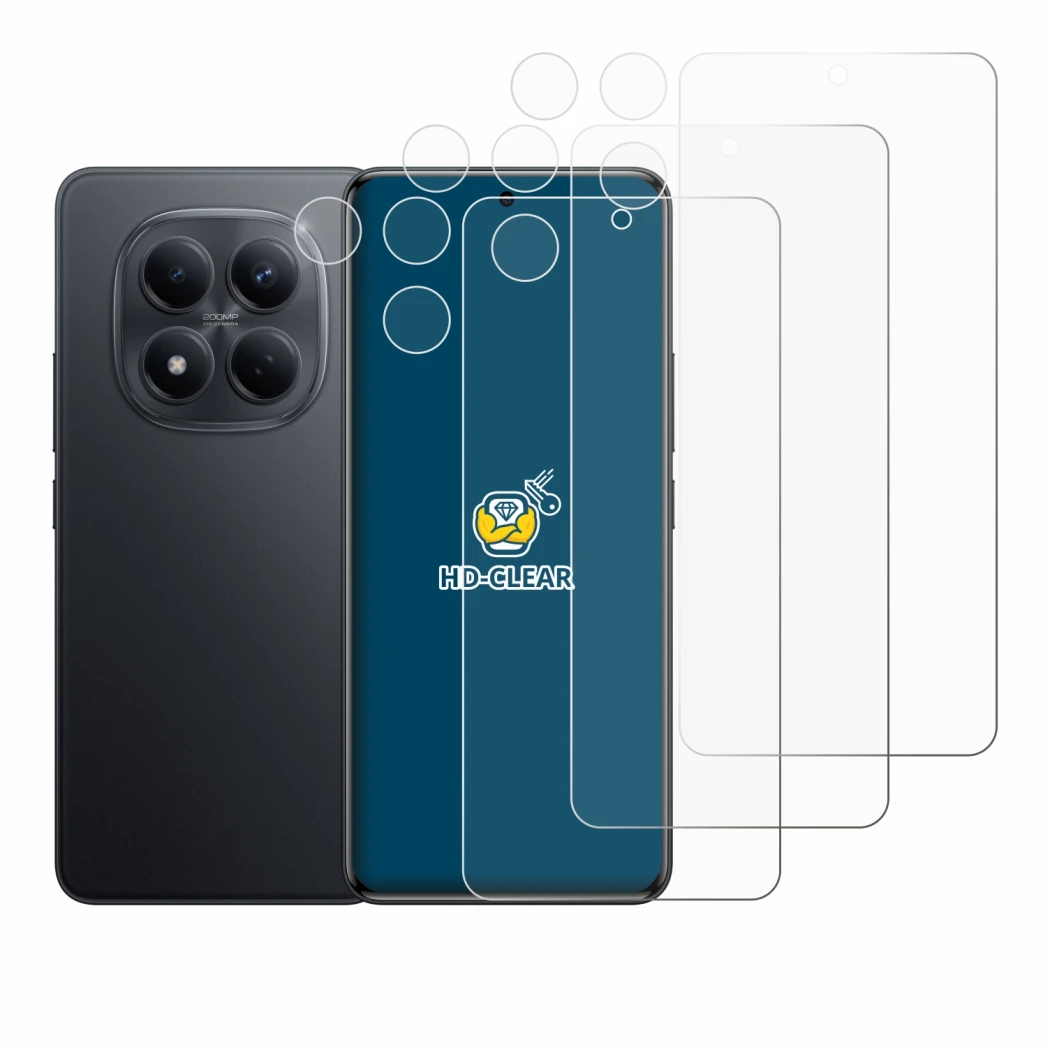 Image of the device Xiaomi Redmi Note 15 Pro 4G (Front+Camera) with a wide variety of screen protectors.
