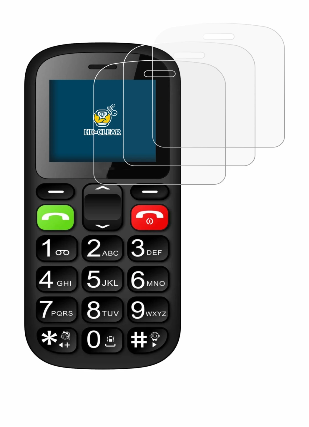 Image of the device artfone CS181 with a wide variety of screen protectors.