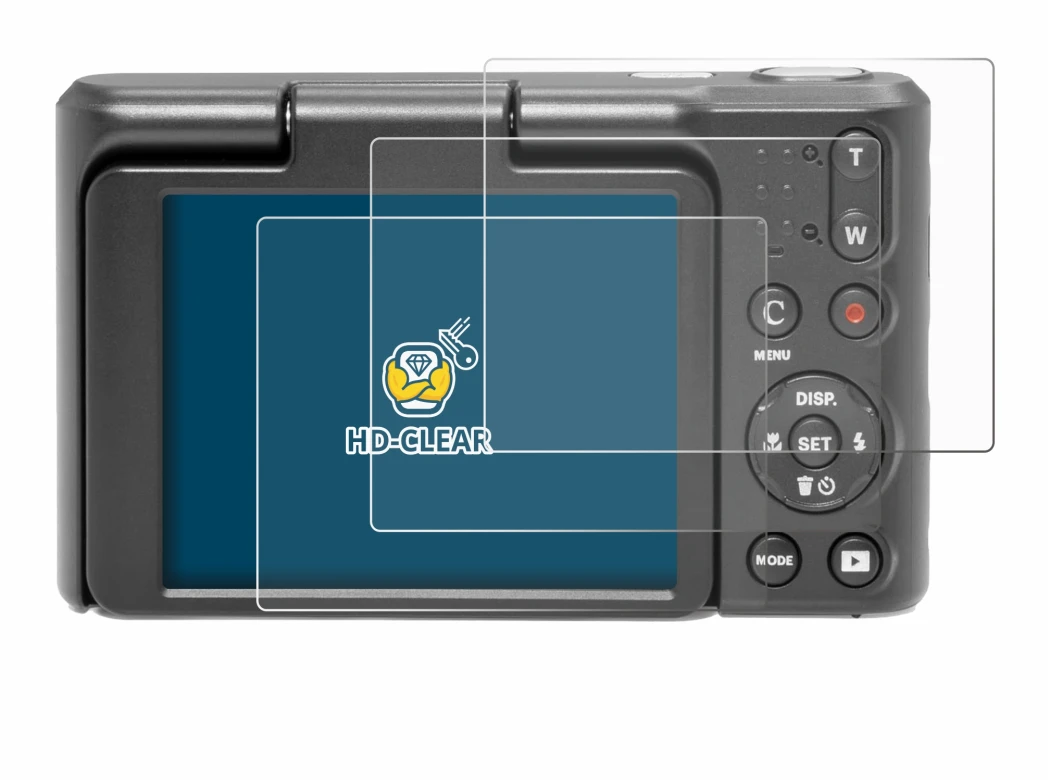 Image of the device Kodak Pixpro C1 with a wide variety of screen protectors.