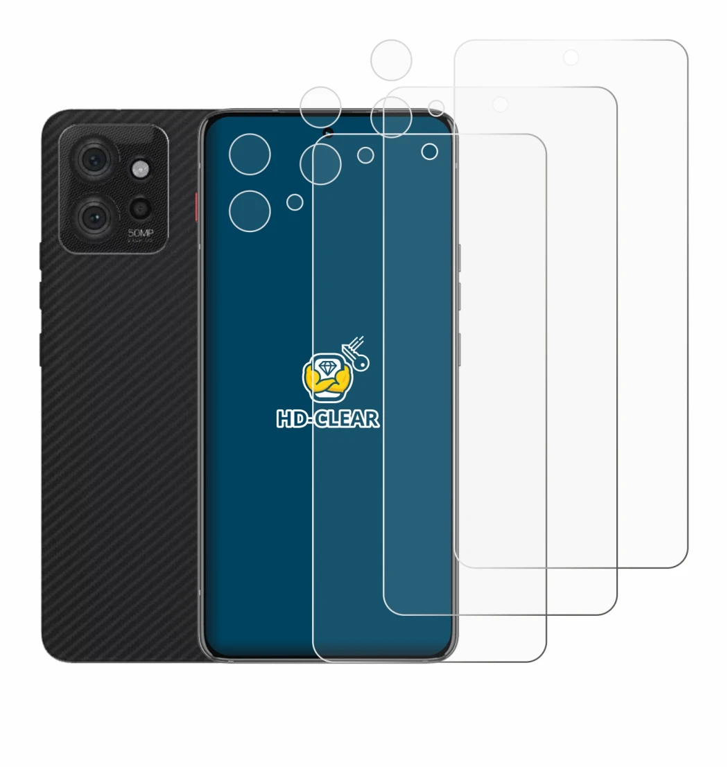 Image of the device Motorola ThinkPhone (Front+Camera) with a wide variety of screen protectors.