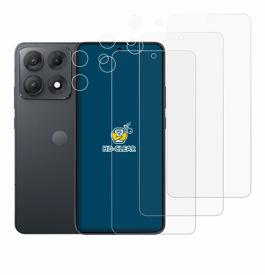 Image of the device Motorola Edge 70 Max (Front+Camera) with a wide variety of screen protectors.