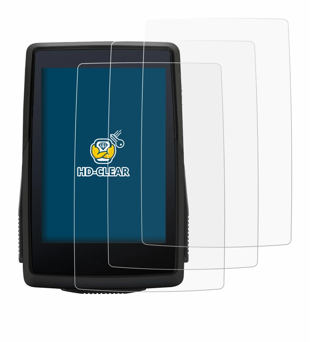 Image of the device Sigma ROX 4.0 SE with a wide variety of screen protectors.