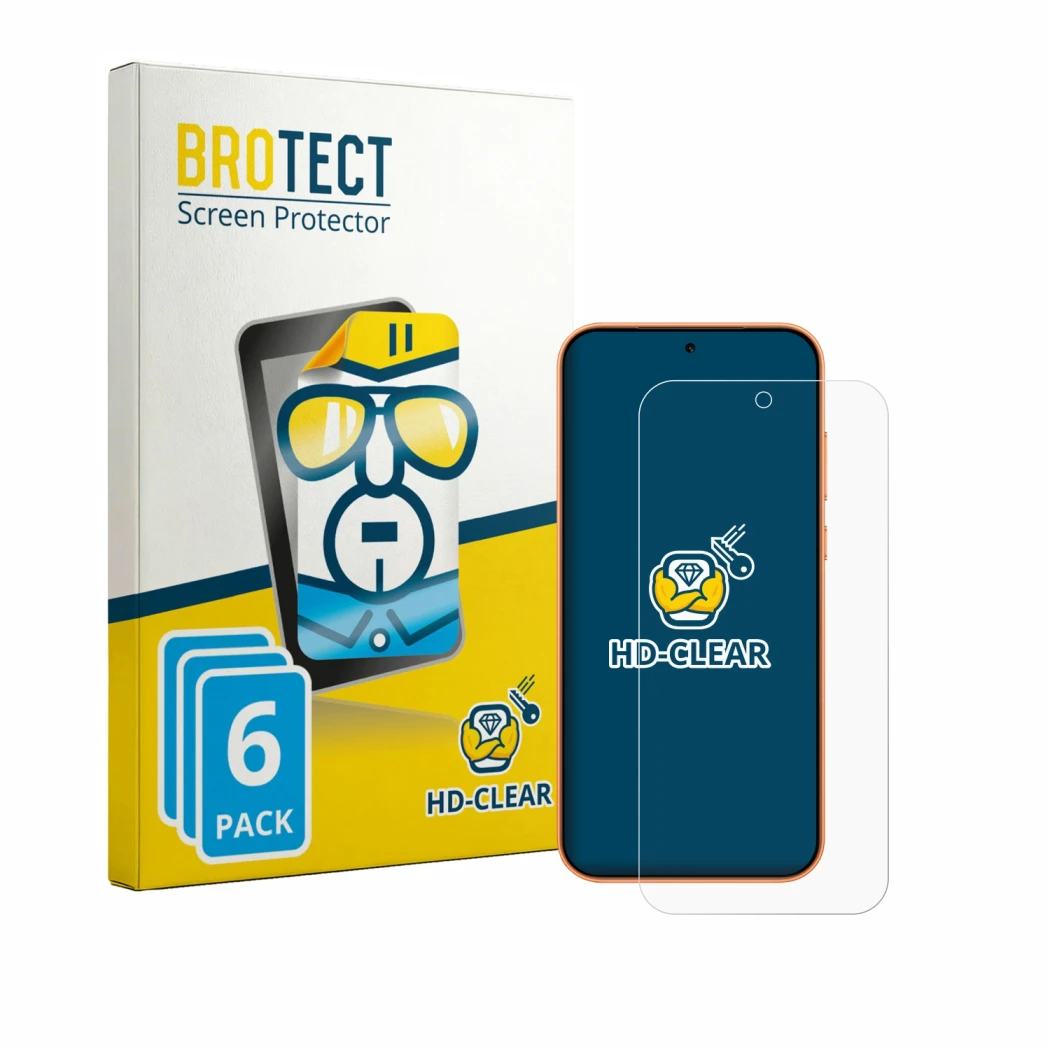 Front side of a product packaging with the brand logo BROTECT. Next to it is the device Oppo A7 Pro Max shown with the corresp