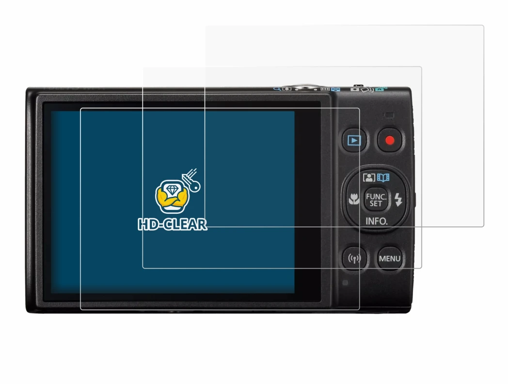 Image of the device Canon IXUS 285 HS A with a wide variety of screen protectors.