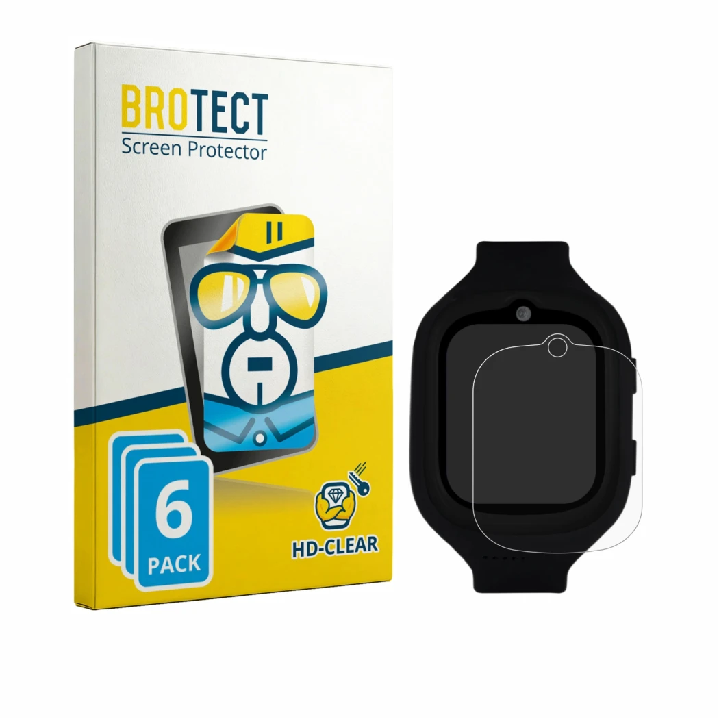 Front side of a product packaging with the brand logo BROTECT. Next to it is the device SoyMomo Space 4.0 shown with the corre