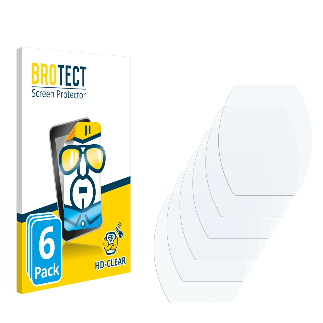 Front side of a product packaging with the brand logo BROTECT. Next to it is the corresponding screen protector.