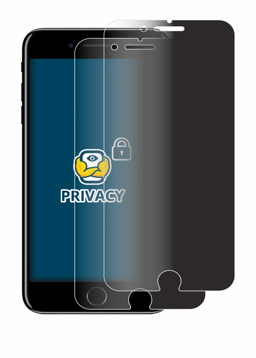 Image of the device Apple iPhone 7 Plus with a wide variety of screen protectors.