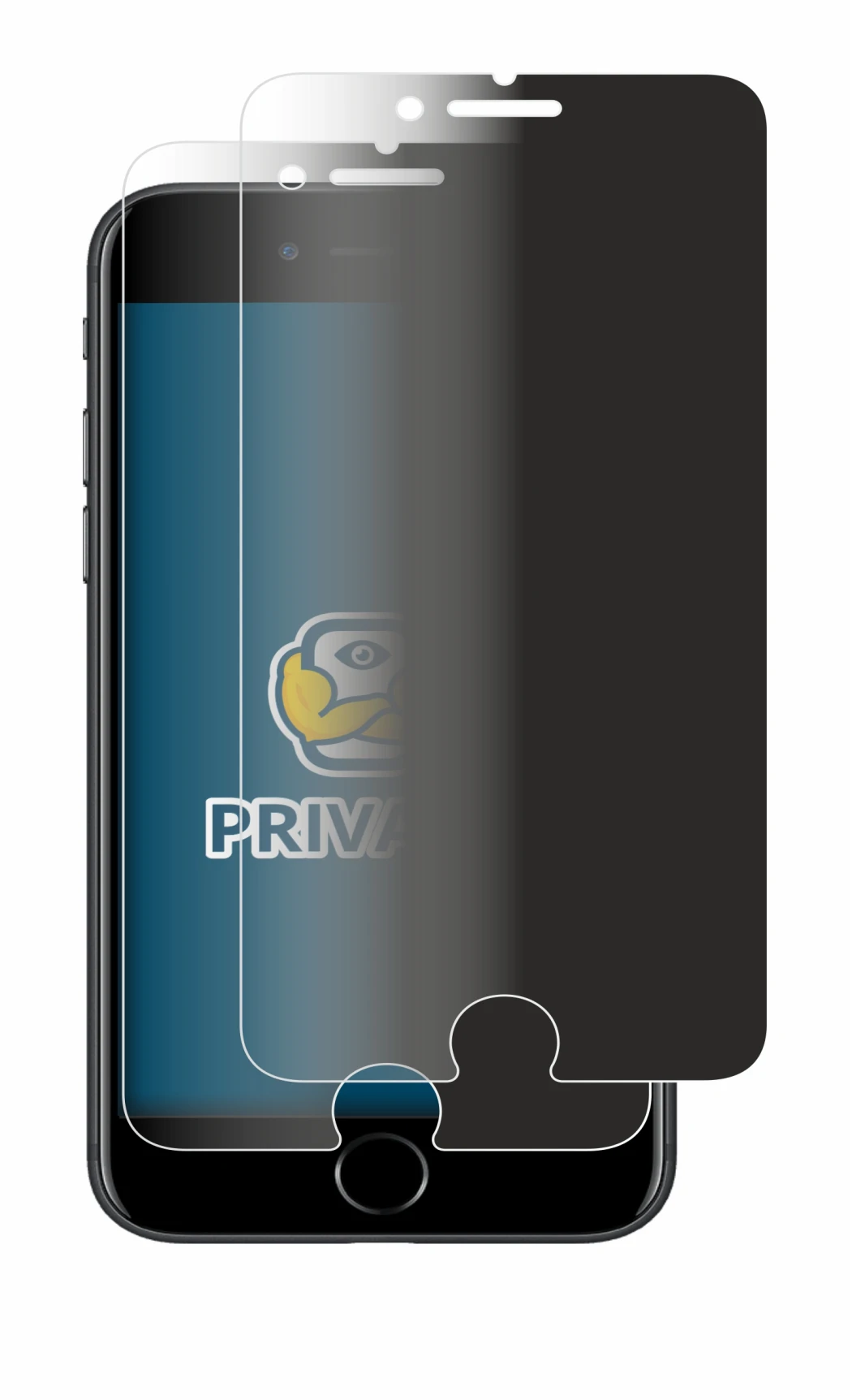 Image of the device Apple iPhone 7 with a wide variety of screen protectors.