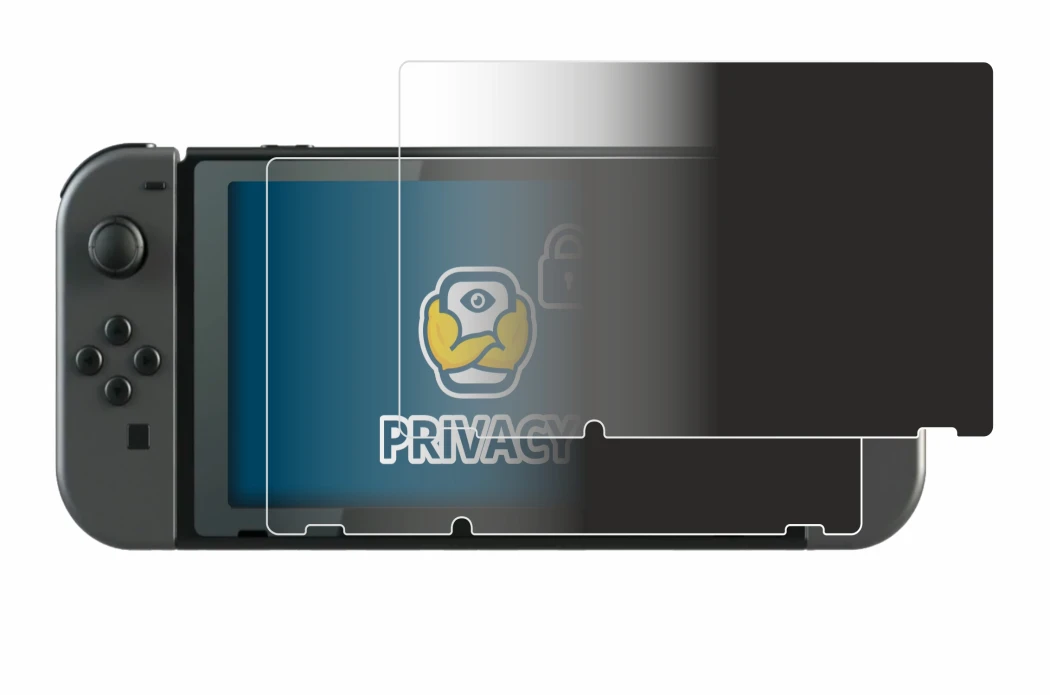 Image of the device Nintendo Switch with a wide variety of screen protectors.