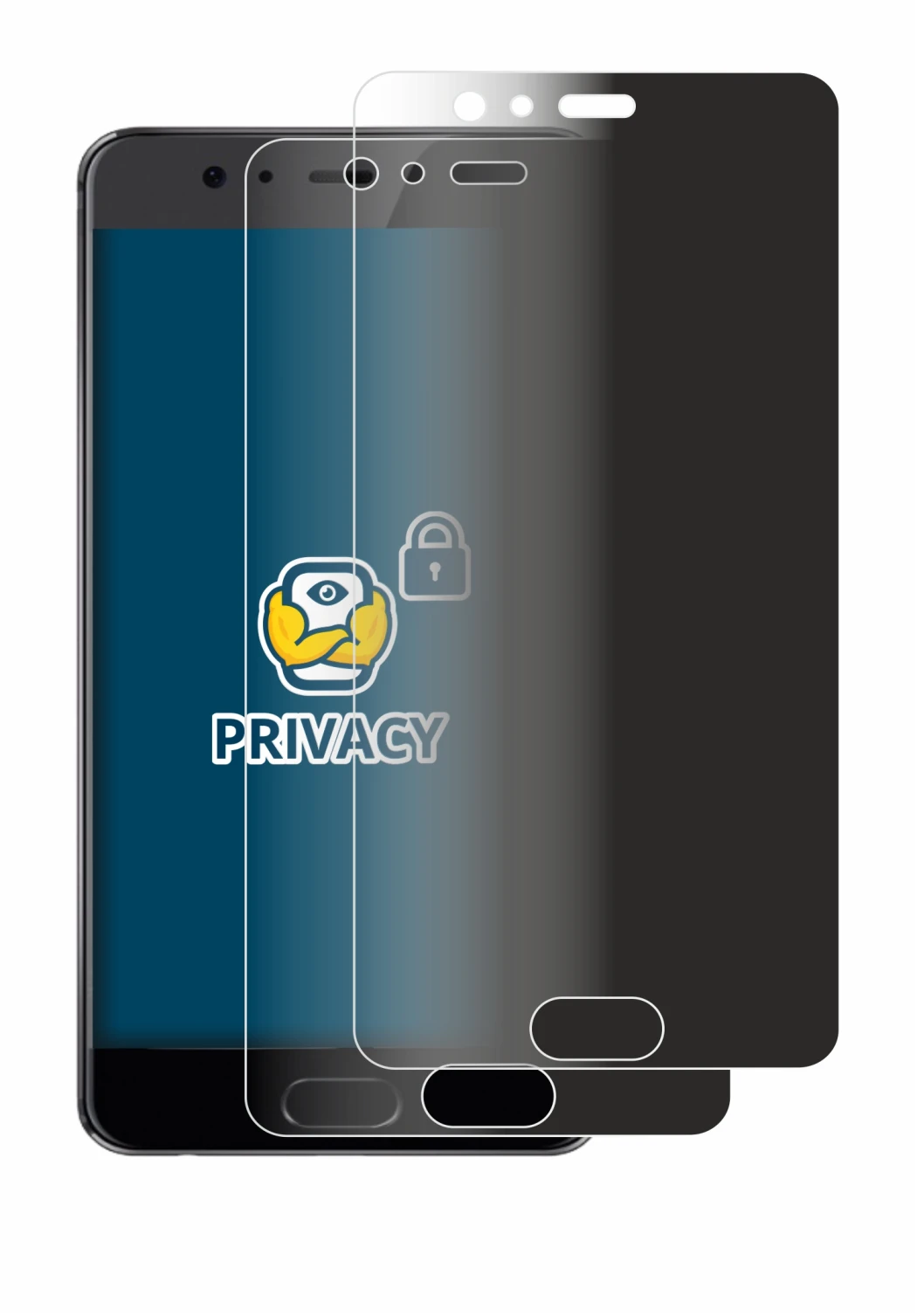 Image of the device Huawei P10 Plus with a wide variety of screen protectors.