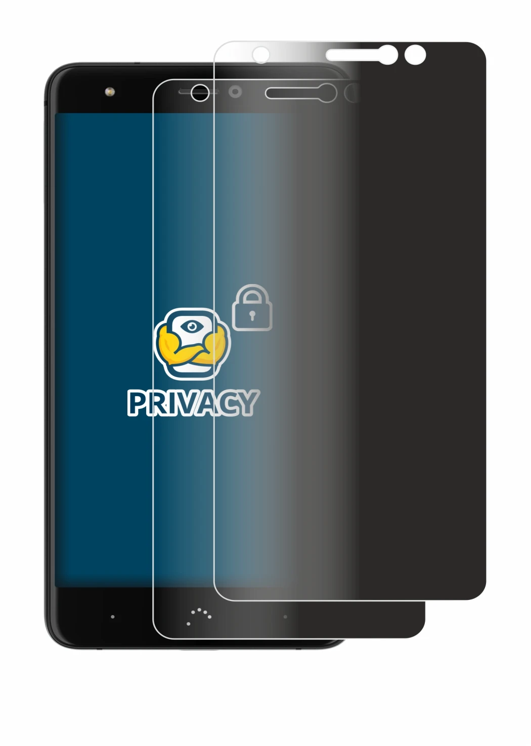 Image of the device BQ Aquaris X with a wide variety of screen protectors.