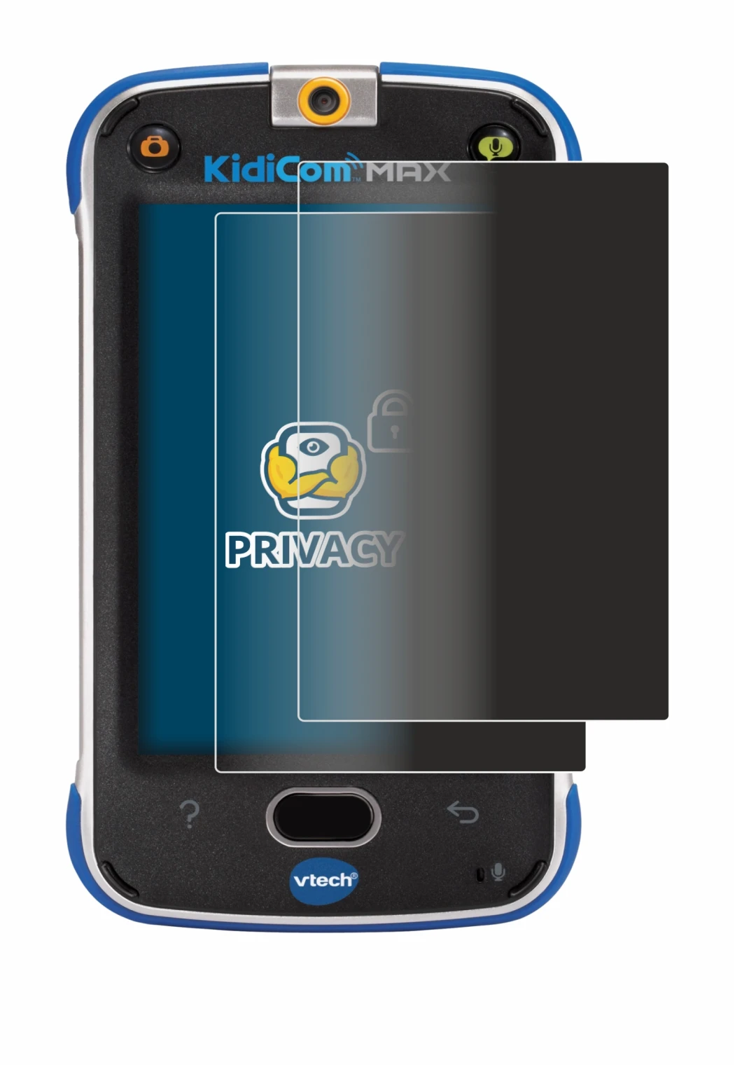 Image of the device Vtech Kidicom Max with a wide variety of screen protectors.