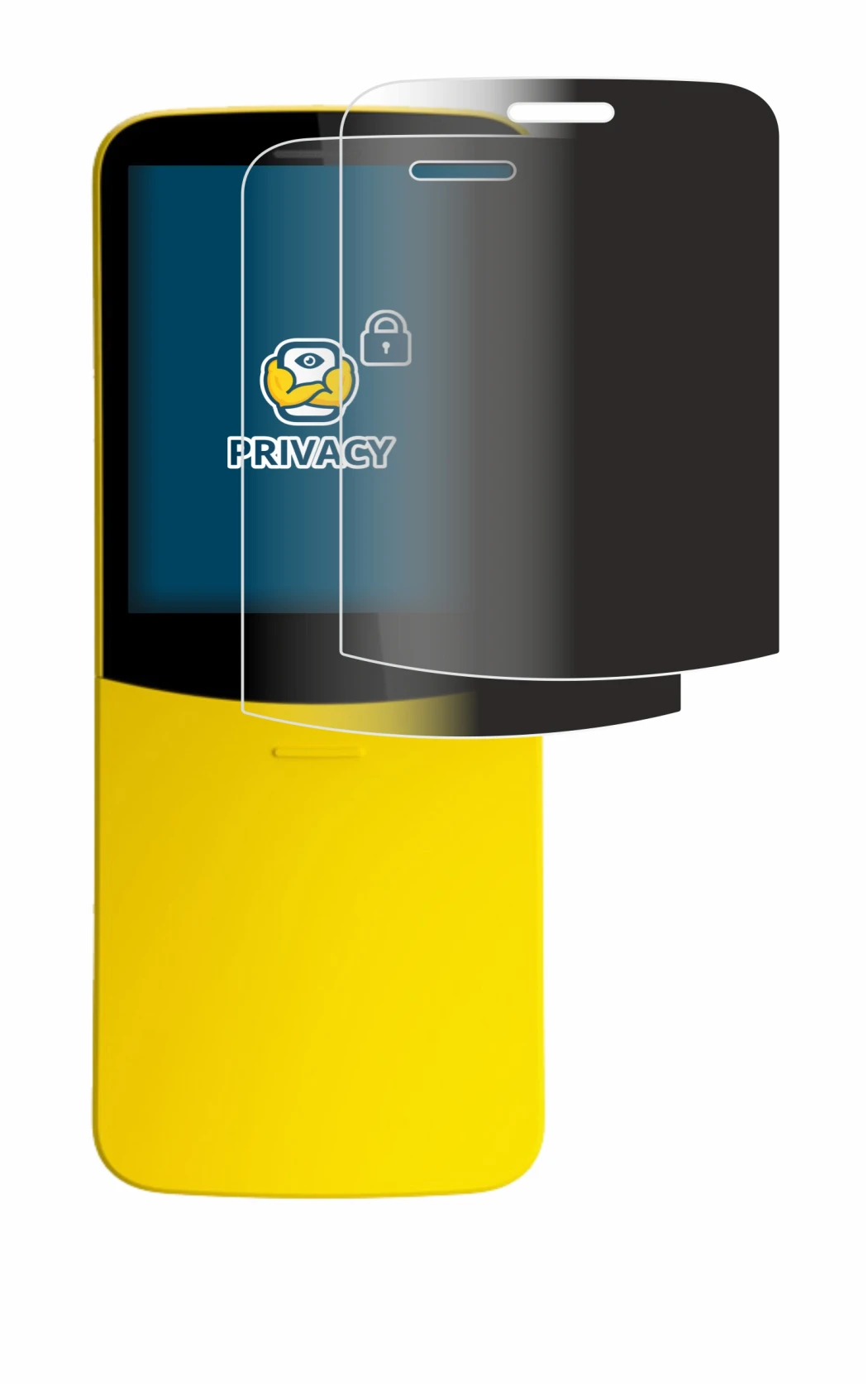 Image of the device Nokia 8110 with a wide variety of screen protectors.