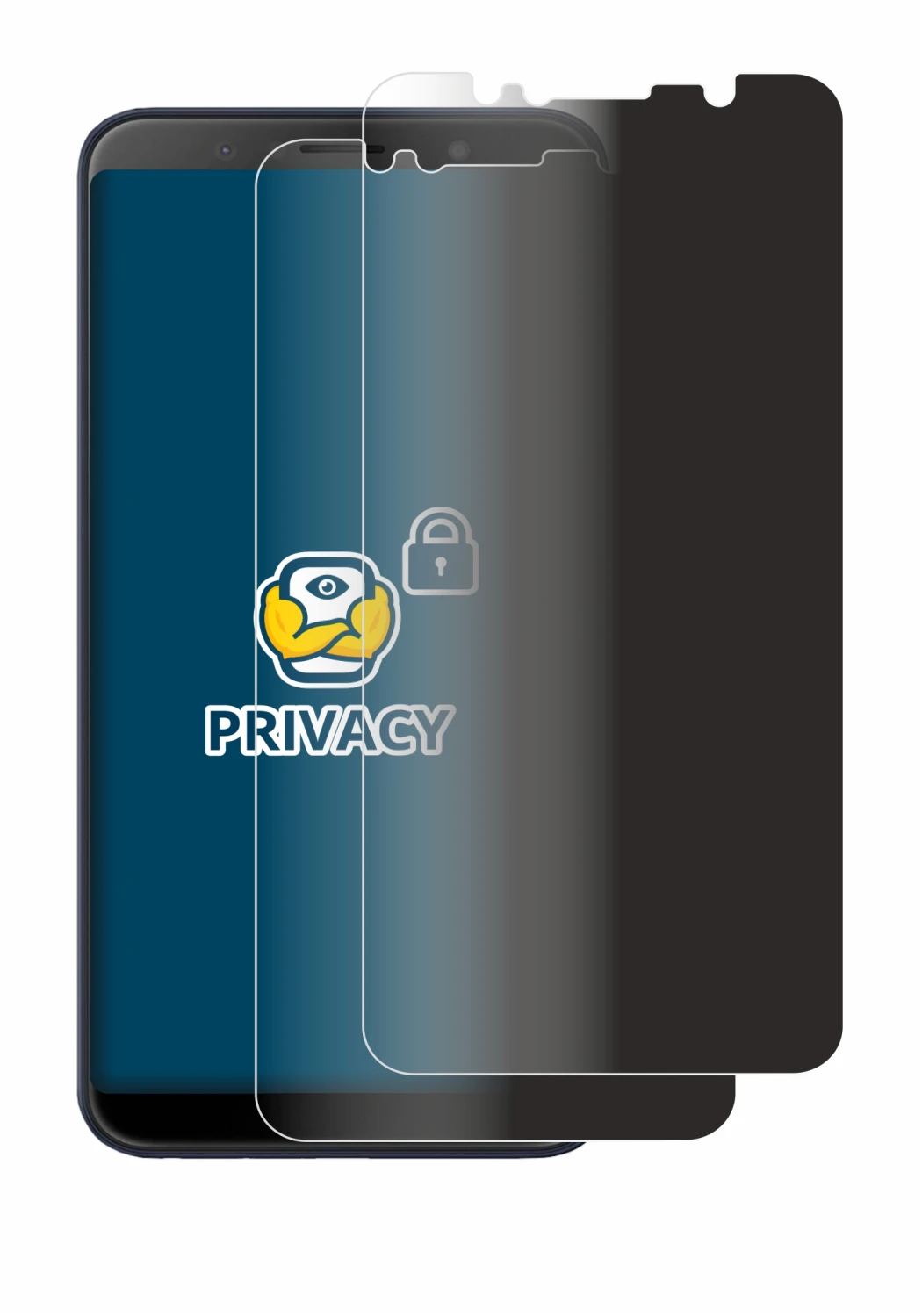 Image of the device ASUS ZenFone Max Pro (M1) with a wide variety of screen protectors.