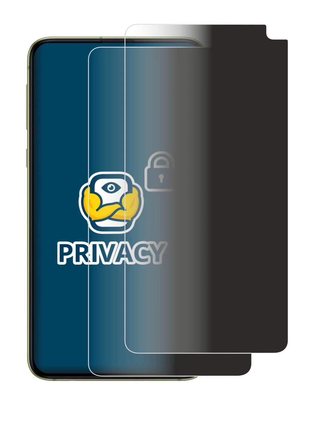 Image of the device Samsung Galaxy S10e with a wide variety of screen protectors.